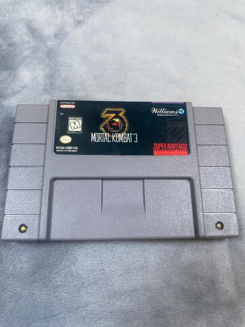 Mortal Kombat 3 - Super Nintendo Game Cartridge